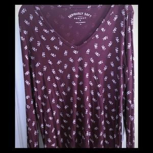Maroon floral shirt